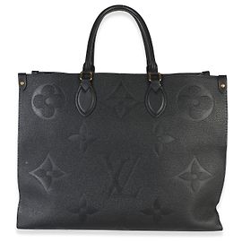 Louis Vuitton Black Giant Monogram Empreinte Onthego GM Preto
