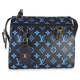 Louis Vuitton Blue Black Monogram Canvas Speedy Amazon PM Schwarz Blau