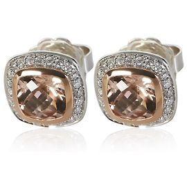Orecchini Albion David Yurman in oro rosa e argento sterling con morganite e diamante Altro