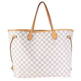 Louis Vuitton Damier Azur Canvas Neverfull GM Beige
