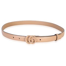 Cinturón Gucci Camelia Azalea de piel de becerro esmaltada Monochrome Double G 85/34 Otro