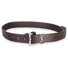 Autre Marque Cinturón Cassandre Saint Laurent de piel de cordero marrón 75/30 Otro