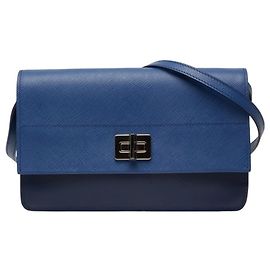 Bolsa de Ombro Prada Saffiano Azul Azul marinho