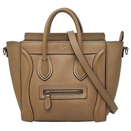 Céline  mala de mão Celine Luggage Nano Shopper Bege