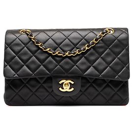 Borsa a tracolla Chanel Matelassé 25 Coco Mark Double Flap Nero