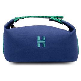 Hermès Hermes Bride à Black PM Handbag Pouch Verde Azul marino