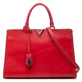Sac à main Louis Vuitton Monogram Very Zip Tote Rouge
