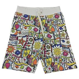 Pantalones cortos de algodón Moschino Underwear con estampado "Under the Sea" Blanco Multicolor