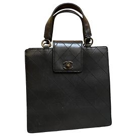 Bolso Chanel CC 1996 de piel de cordero acolchada con cierre giratorio Otro