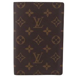 Capa de Passaporte Louis Vuitton Monogram Canvas Marrom