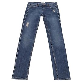 Pantaloni Isabel Marant Etoile in denim blu con dettagli distressed Blu