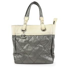 Chanel Biarritz Quilted Coated Canvas Small Marrom