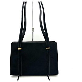 Gucci 001 406 Leather Shoulder Tote Bag Black