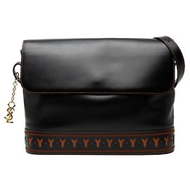Autre Marque Borsa a tracolla Saint Laurent Vintage Y-Cut Marrone Nero