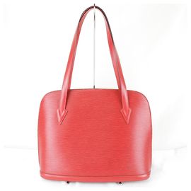 Saco Tote Louis Vuitton em couro Epi vermelho Vermelho
