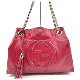 Gucci Soho Chain Shoulder Bag Red