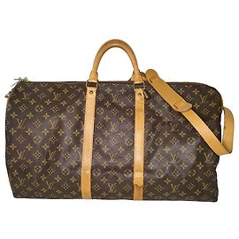 Louis Vuitton Keepall Monogram Canvas 55 Castaño