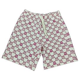 Bermudas Moschino Underwear de mezcla de algodón blanco con estampado de cadena Rosa Blanco