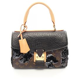 Borsa Louis Vuitton Fleur du Ge Carousel Marrone Nero