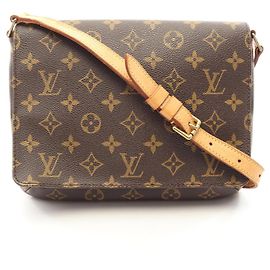 Borsa Louis Vuitton Musette Tango Marrone