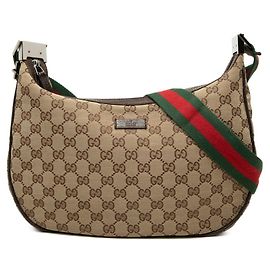 Borsa a Tracolla Gucci GG Canvas Sherry Line Marrone Beige