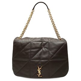 Autre Marque Saint Laurent Jamie Large Chain Shoulder Bag Marrom