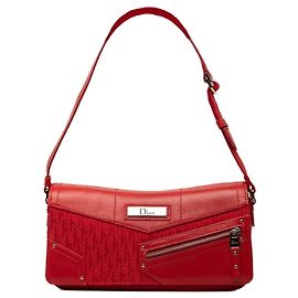 Christian Dior Dior Trotter One-Shoulder Bag Red