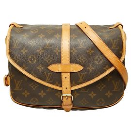 Borsa a tracolla Louis Vuitton Monogram Saumur 30 Marrone