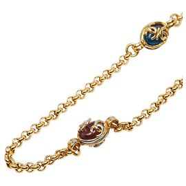 Collana Chanel Coco Mark Gribois Rosso Blu D'oro