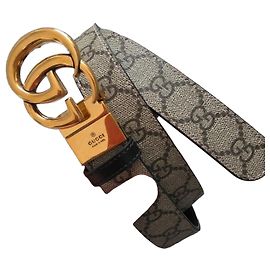 Gucci GG Marmont leather belt Brown Black