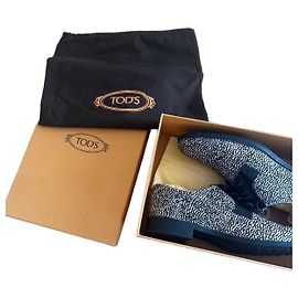 Tod's Leder-Sneaker Low Schwarz Weiß