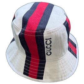 Gucci striped bucket hat Black White Red