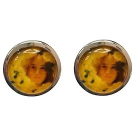 Pendientes Dolce & Gabbana camafeo estilo victoriano modelo botón Multicolor
