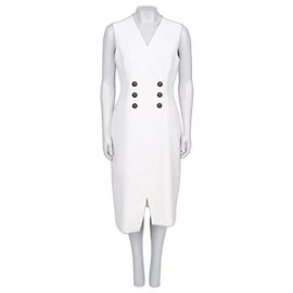 Robe ajustée Balmain blanche - FR 42 / XL d'occasion Autre