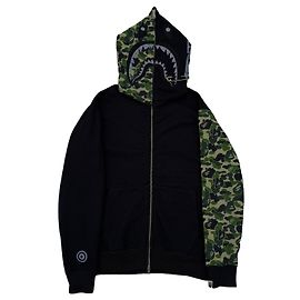Autre Marque A Bathing Ape x Jam Home Made Shark Full Zip Hoodie Schwarz Grün