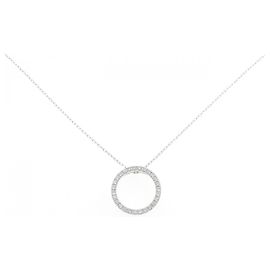Autre Marque Au750 Diamond Necklace Silvery