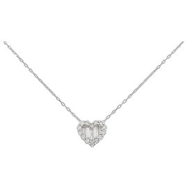 Autre Marque Au750 Diamond Necklace Silvery