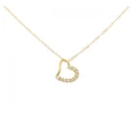 Autre Marque Collier Cœur en Diamants Au750 Doré