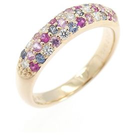 Autre Marque Ponte Vecchio Piccolini Au750 Saphir Diamant Ring Pink