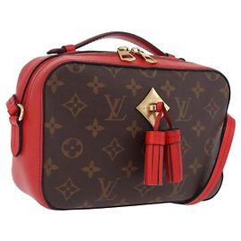 LOUIS VUITTON Monogram Saintonge Shoulder Bag Red M43556 LV Autre