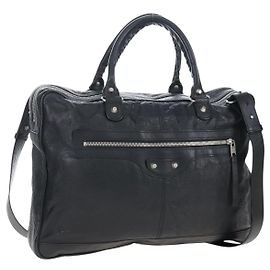 Balenciaga Classic Mini Folder Bag Leder 2way Black Silver 340134 Andere