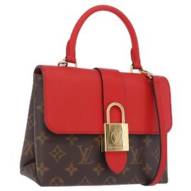 LOUIS VUITTON Monogram Rocky BB Hand Bag Red M44322 LV Altro