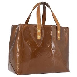 LOUIS VUITTON Monogram Vernis Reade PM Hand Bag Bronze M91146 LV Altro