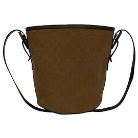 Borsa a tracolla Gucci in Canvas GG e pelle Marrone