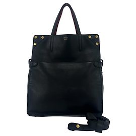 Bolsa Fendi Flip Logo Hardware em couro camurça Marrom Preto Vermelho