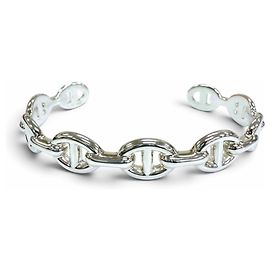 Hermès Pulsera de amuletos Hermes Chaine d'Ancre Enchainée Plata
