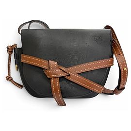 Bolsa de Ombro Loewe Gate Marrom Preto