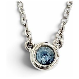 Autre Marque Collar Tiffany & Co. Elsa Peretti By the Yard Plata Azul claro