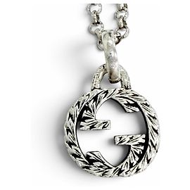 Collana a catena Arabesque Interlocking G di Gucci Argento