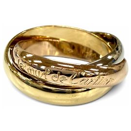 Bague Cartier Trinity en or trois couleurs 18K Doré